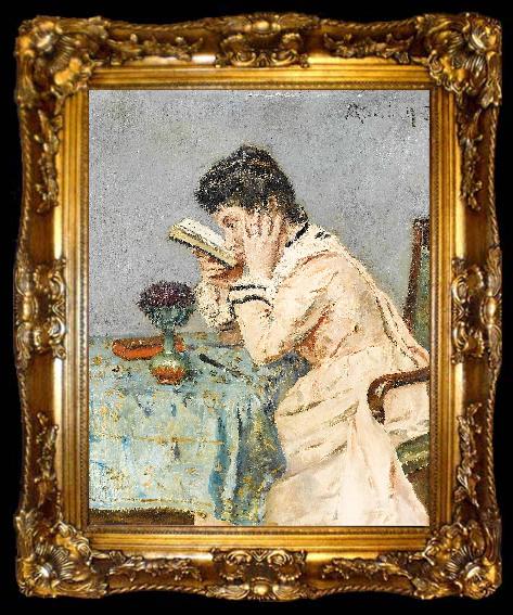 framed  Alfred Stevens The short sighted woman, ta009-2